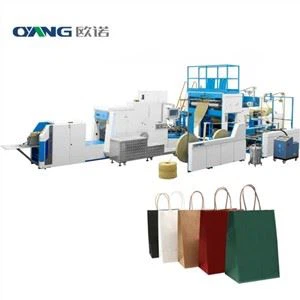 Automatisk papperspåsmaskin med onlinehandtag